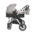 Passeggino VIOLA+ADAPTERS con cesta per neonato OPALINE Grey